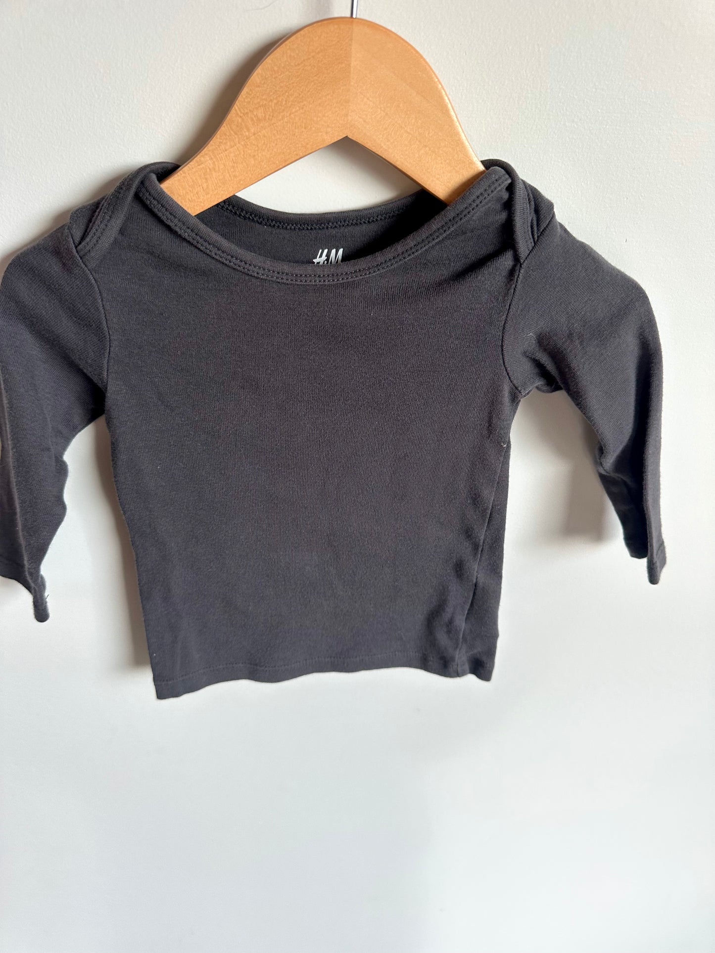 Charcoal Long Sleeve Top / 6-9m