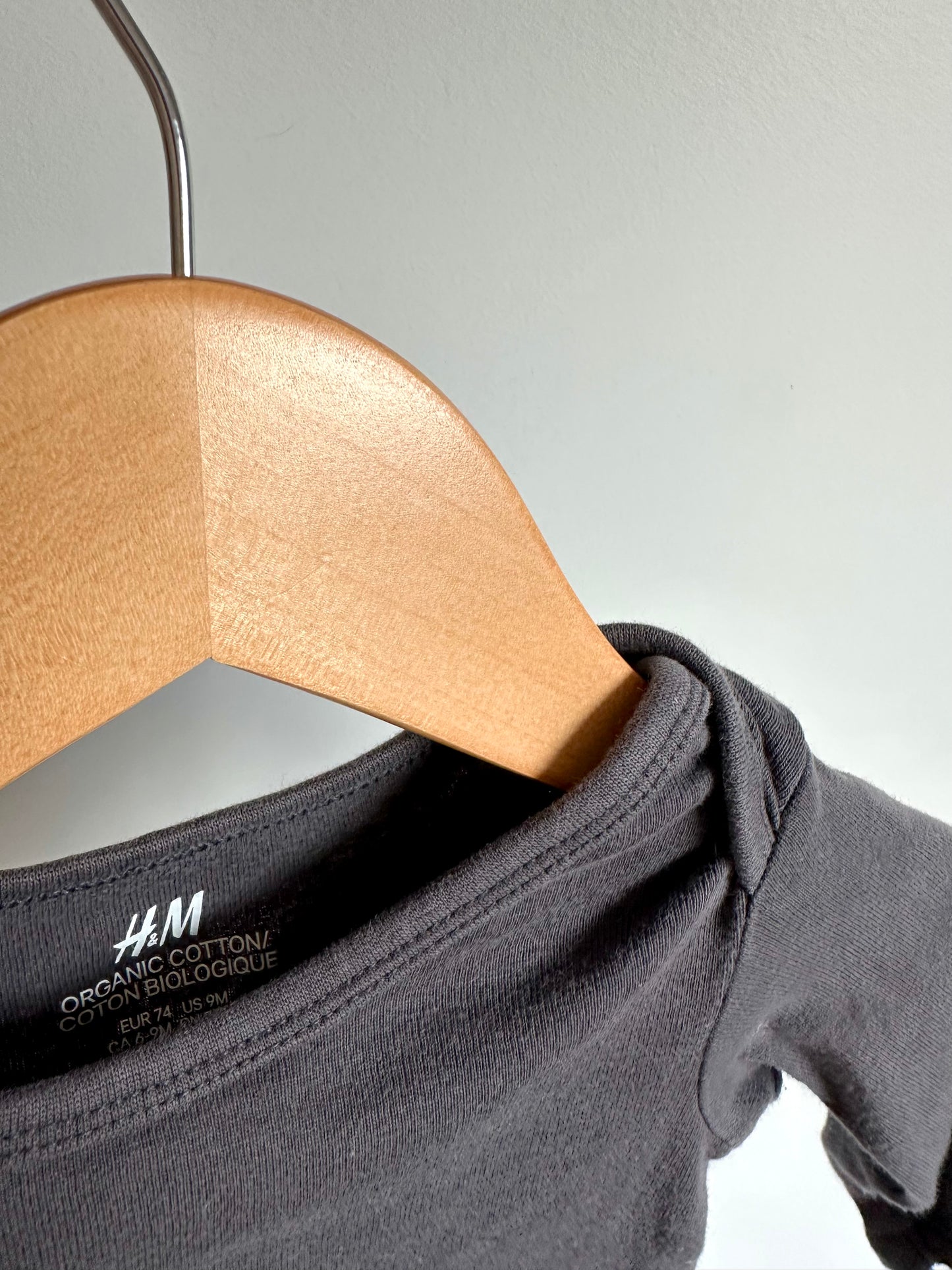 Charcoal Long Sleeve Top / 6-9m