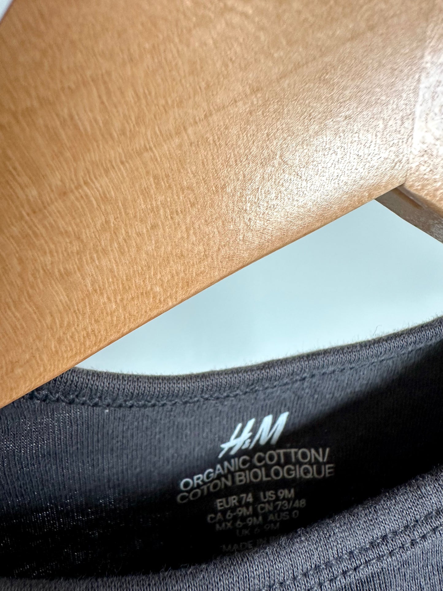 Charcoal Long Sleeve Top / 6-9m