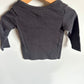 Charcoal Long Sleeve Top / 6-9m