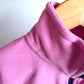 Pink with Purple Trim Zipper Sweater / 6 years