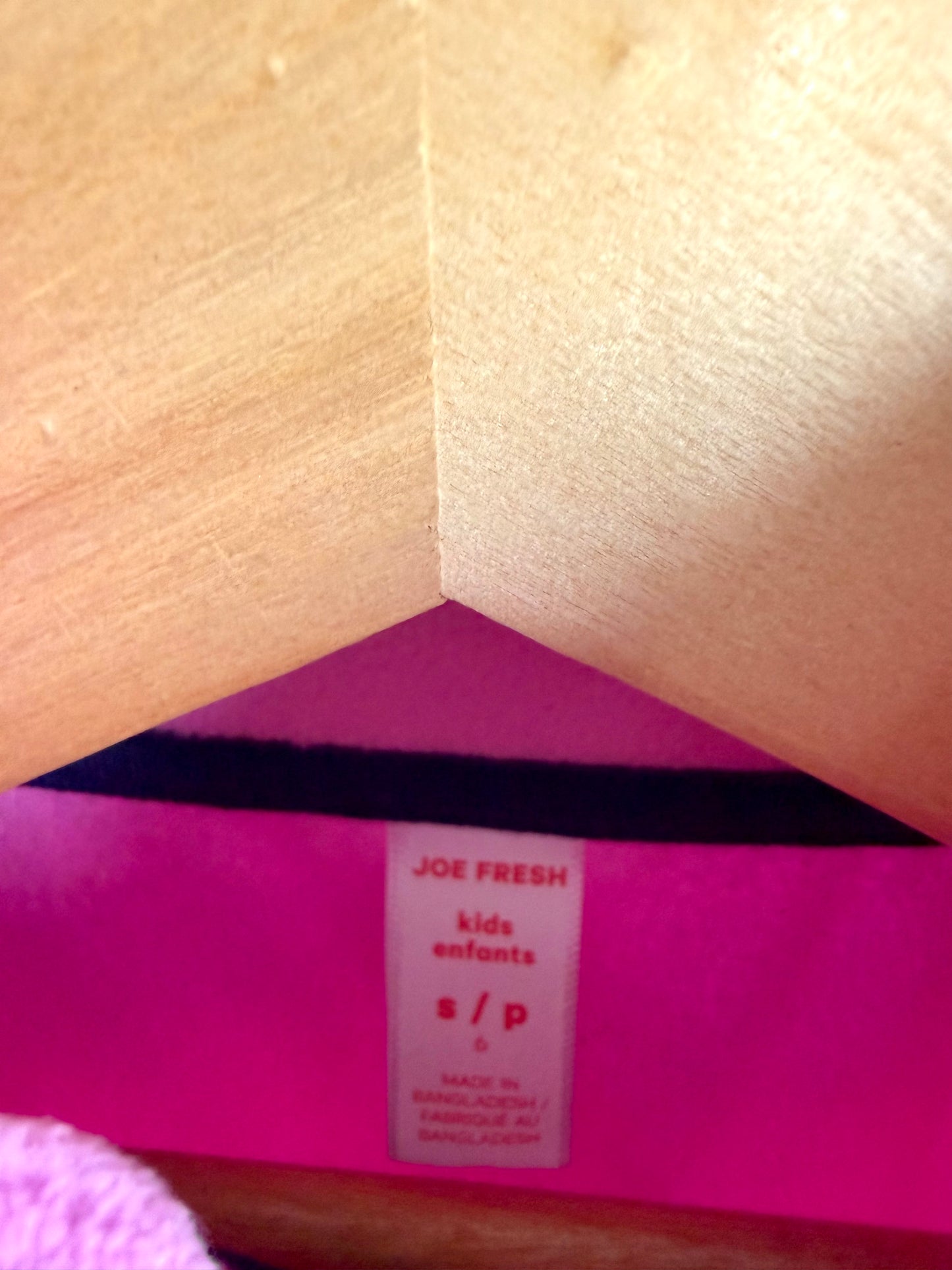 Pink with Purple Trim Zipper Sweater / 6 years