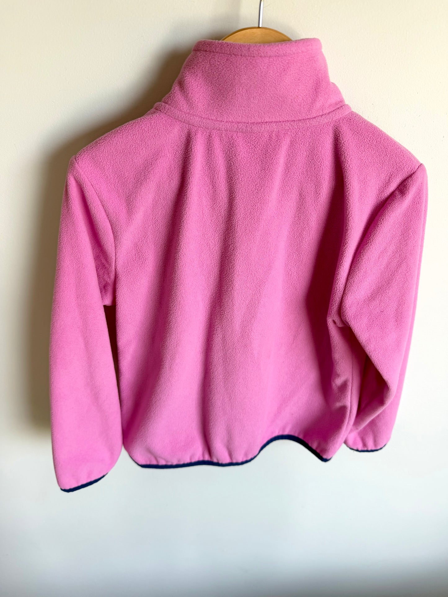 Pink with Purple Trim Zipper Sweater / 6 years