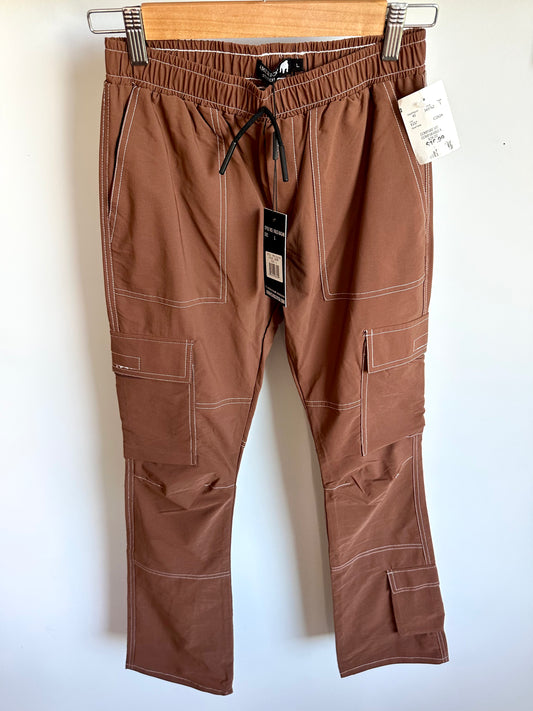 Brown Slight Flare Cargo Pants (With Tags) / 12-14 years