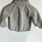 Grey Zipper Sweater with Pink Inside / 12-18m