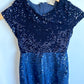 Zara Navy Sequin Dress / 11-12 years