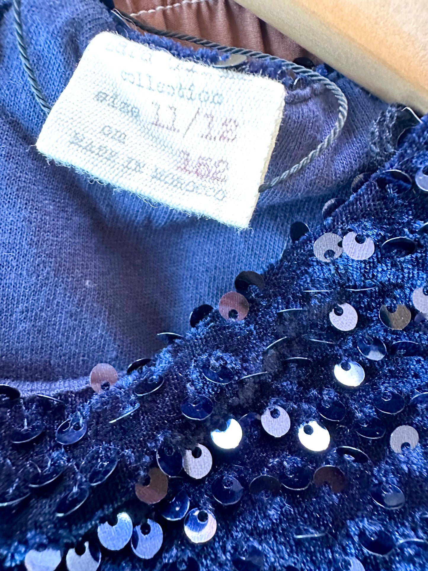 Zara Navy Sequin Dress / 11-12 years