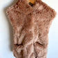 Zara Faux Fur Hooded Vest / 11-12 years