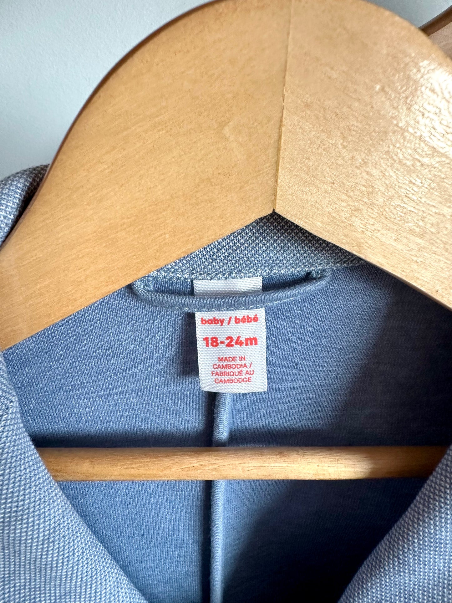 Dusty Blue Blazer and Pant Set / 18-24m