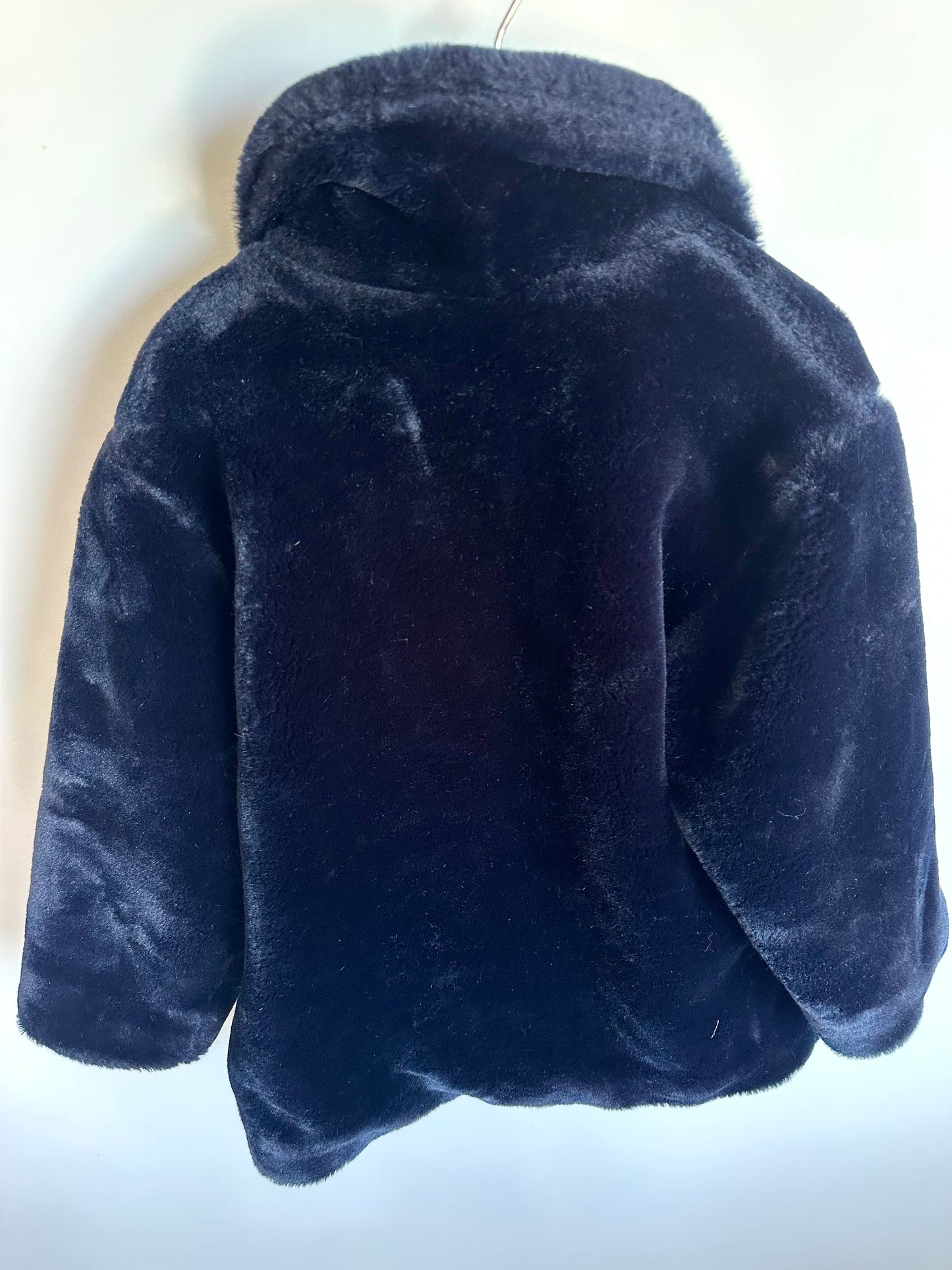 Gap Navy Faux Fur Coat / 6-7 years (S)