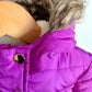 Purple Hooded Puffer Jacket / 4-5 years