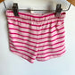 Pink Striped Drawstring Shorts / 3T