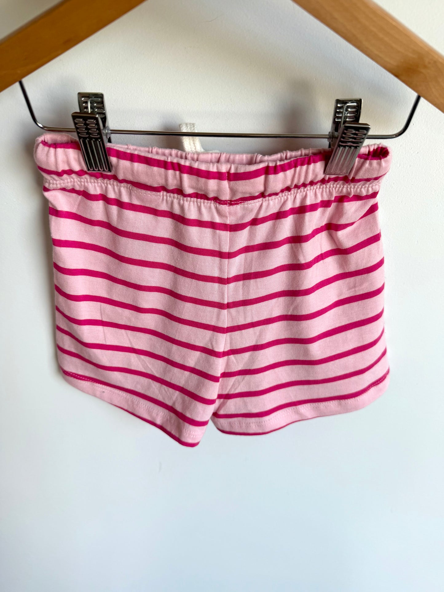 Pink Striped Drawstring Shorts / 3T