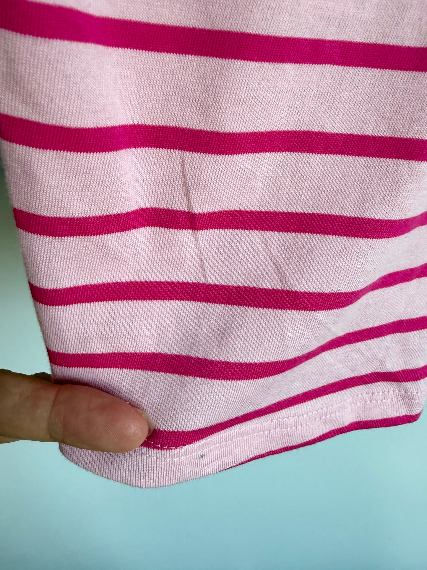 Pink Striped Drawstring Shorts / 3T