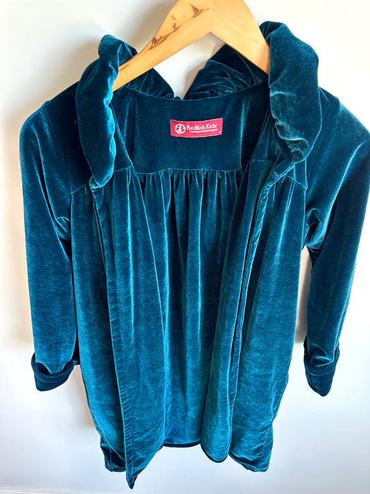 Redfish Kids Turquoise Velour Cloak / 8 years