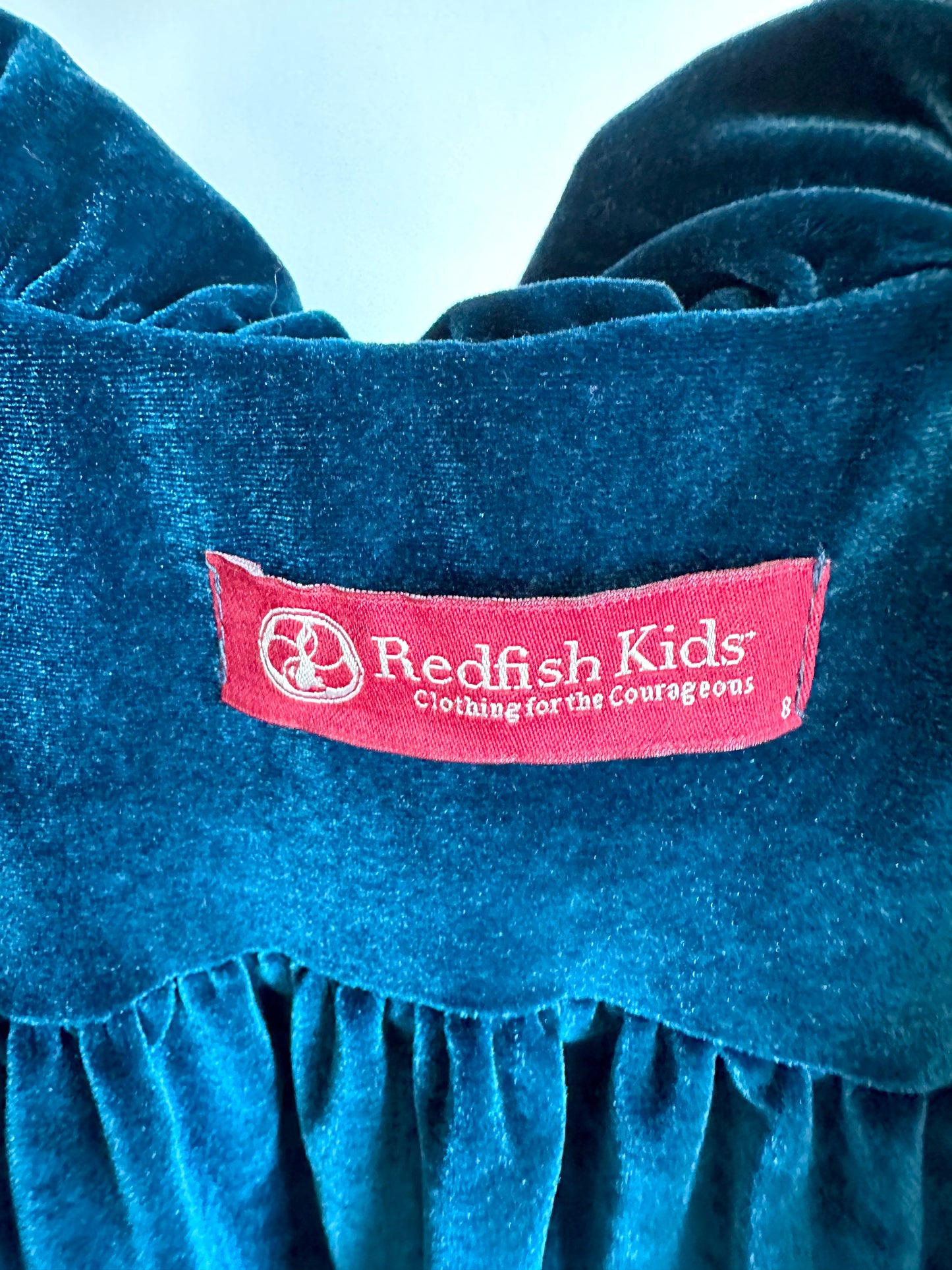Redfish Kids Turquoise Velour Cloak / 8 years
