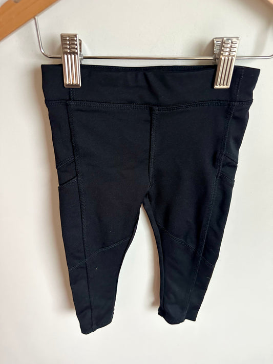 Active Black Pants / 2T