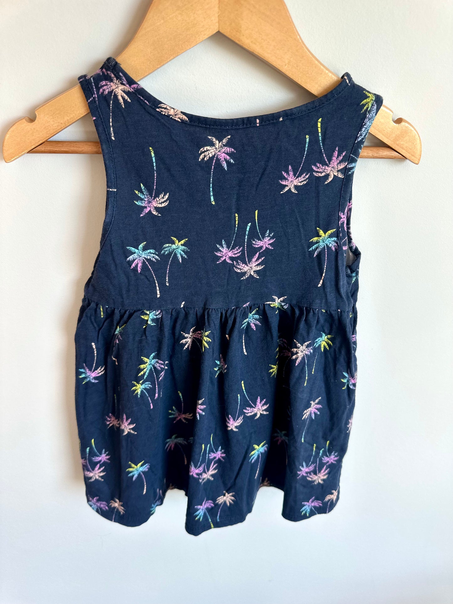Navy Palm Dress / 2T