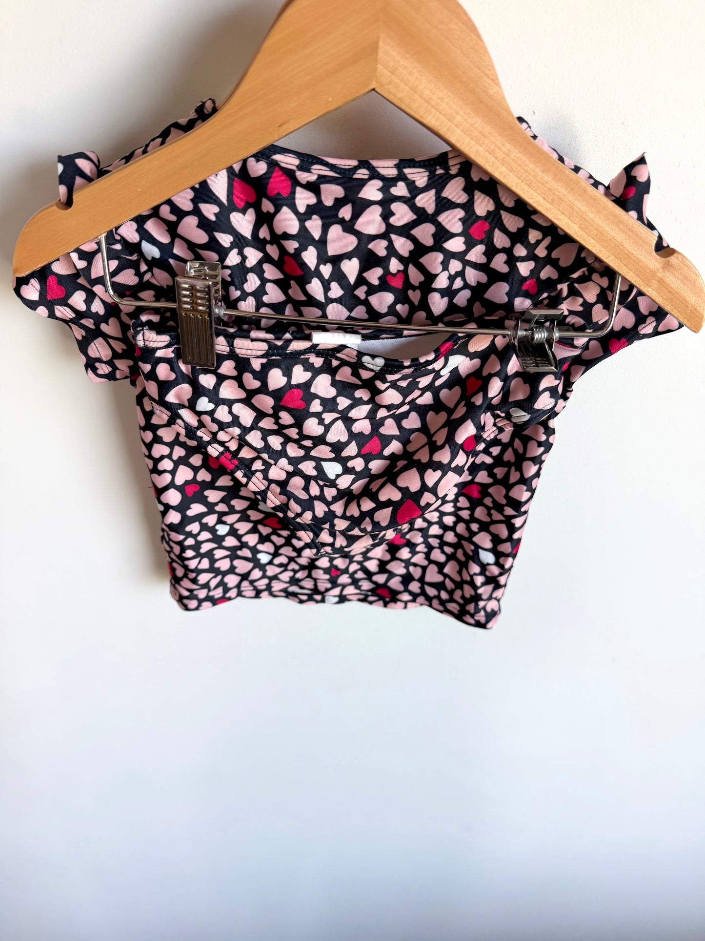 Heart Ruffle Two Piece Swim Suit / 3T