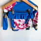 Flower Blue Two Piece Swim Suit / 3T