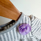 Grey Stripe + Purple Flower / 12-18m