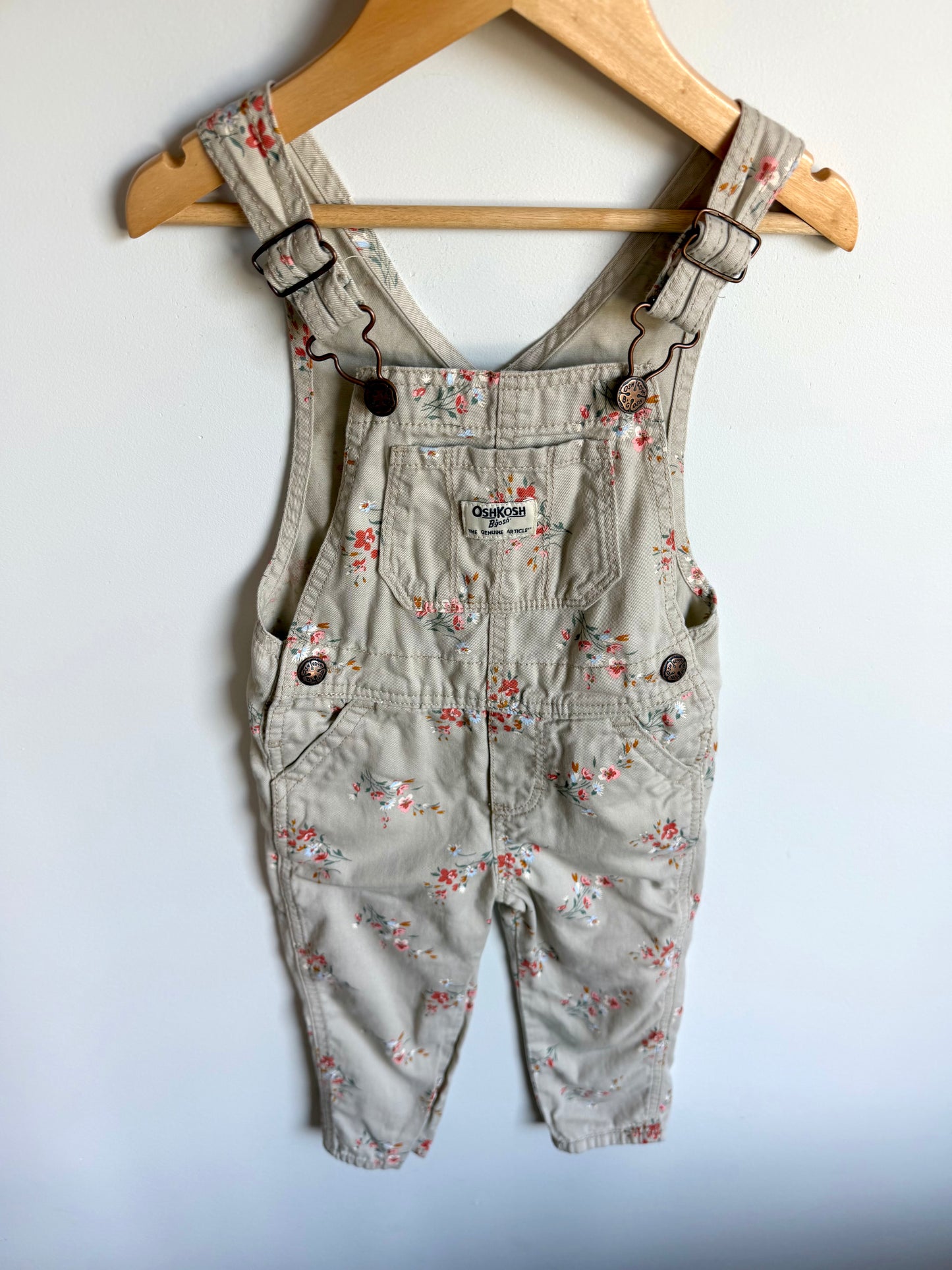 OshKosh Floral Overalls / 2T