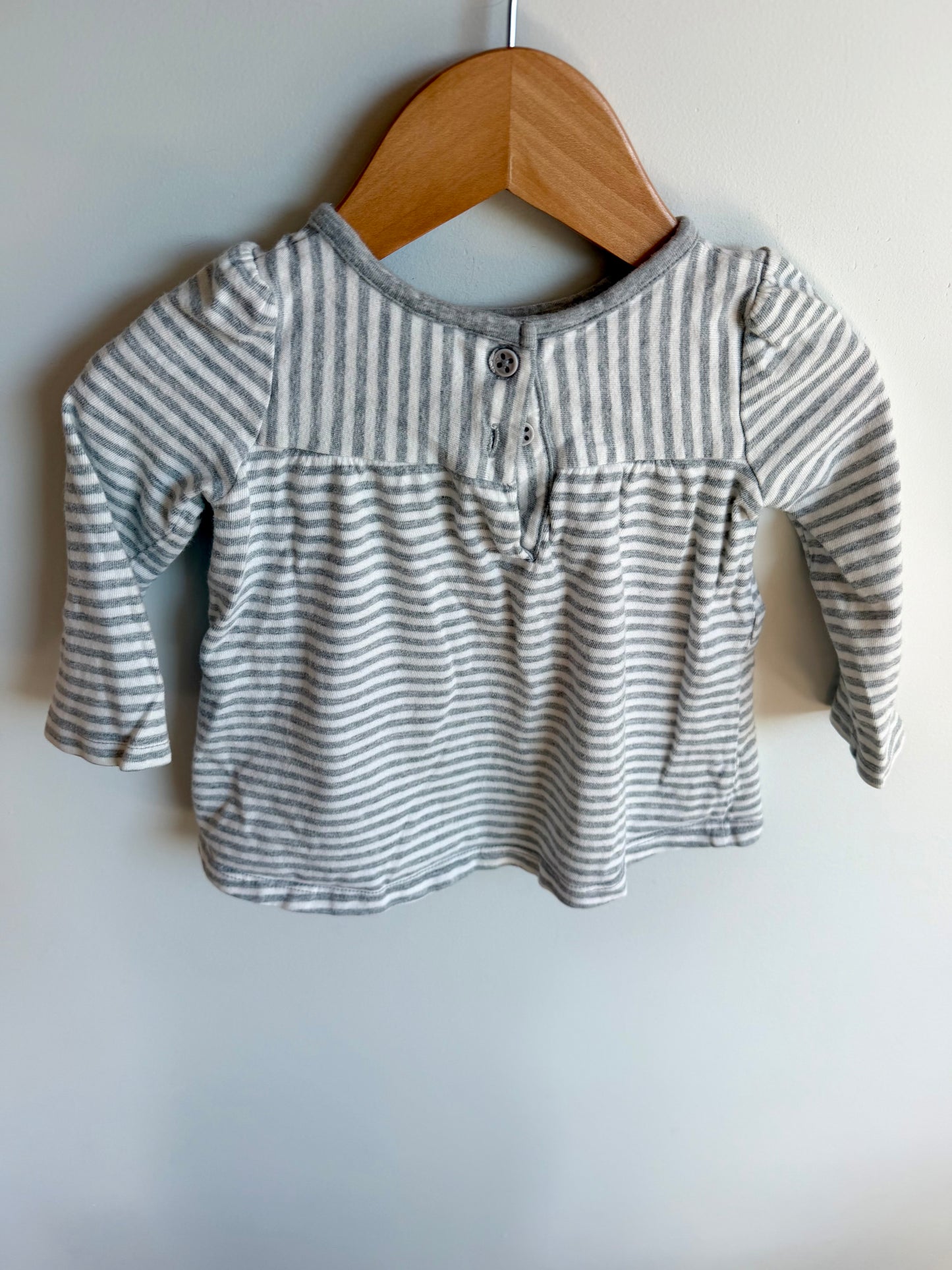 Grey Stripe + Purple Flower / 12-18m