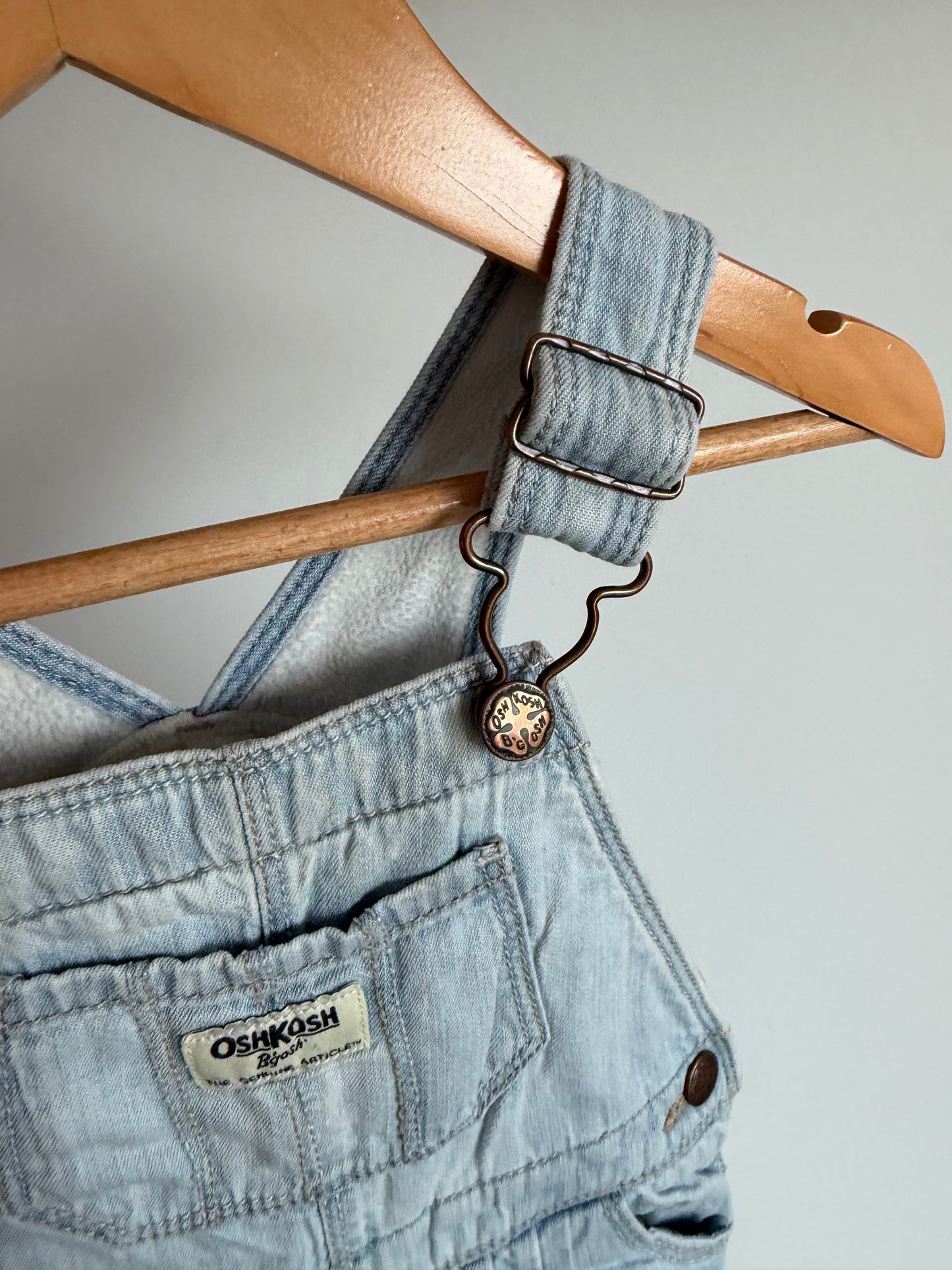 OshKosh Light Wash Denim Overalls / 18m