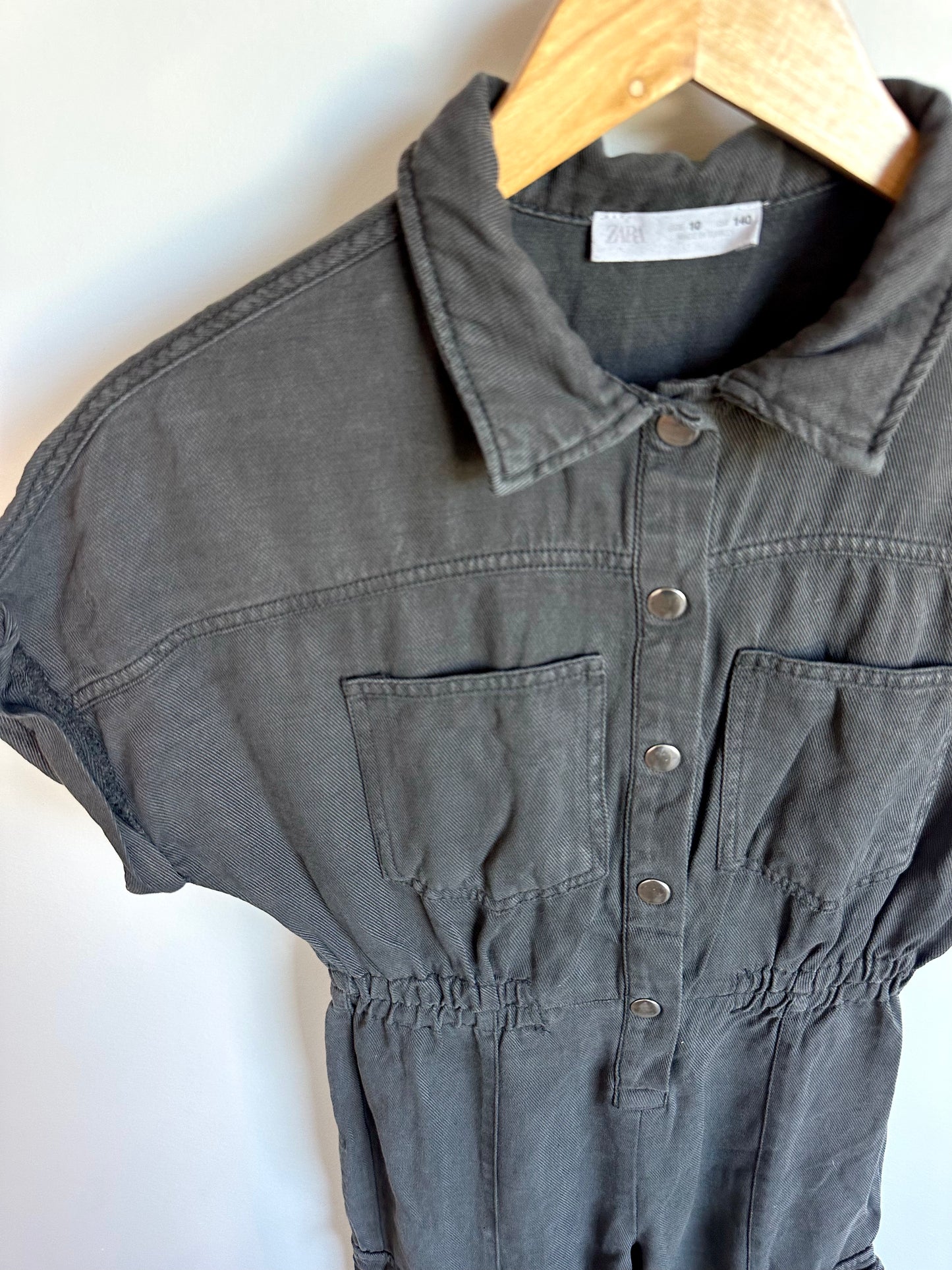 Zara Grey Cargo Jumpsuit / 10 years