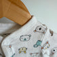 Animal Faces White Sleeper / 3m