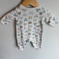 Animal Faces White Sleeper / 3m