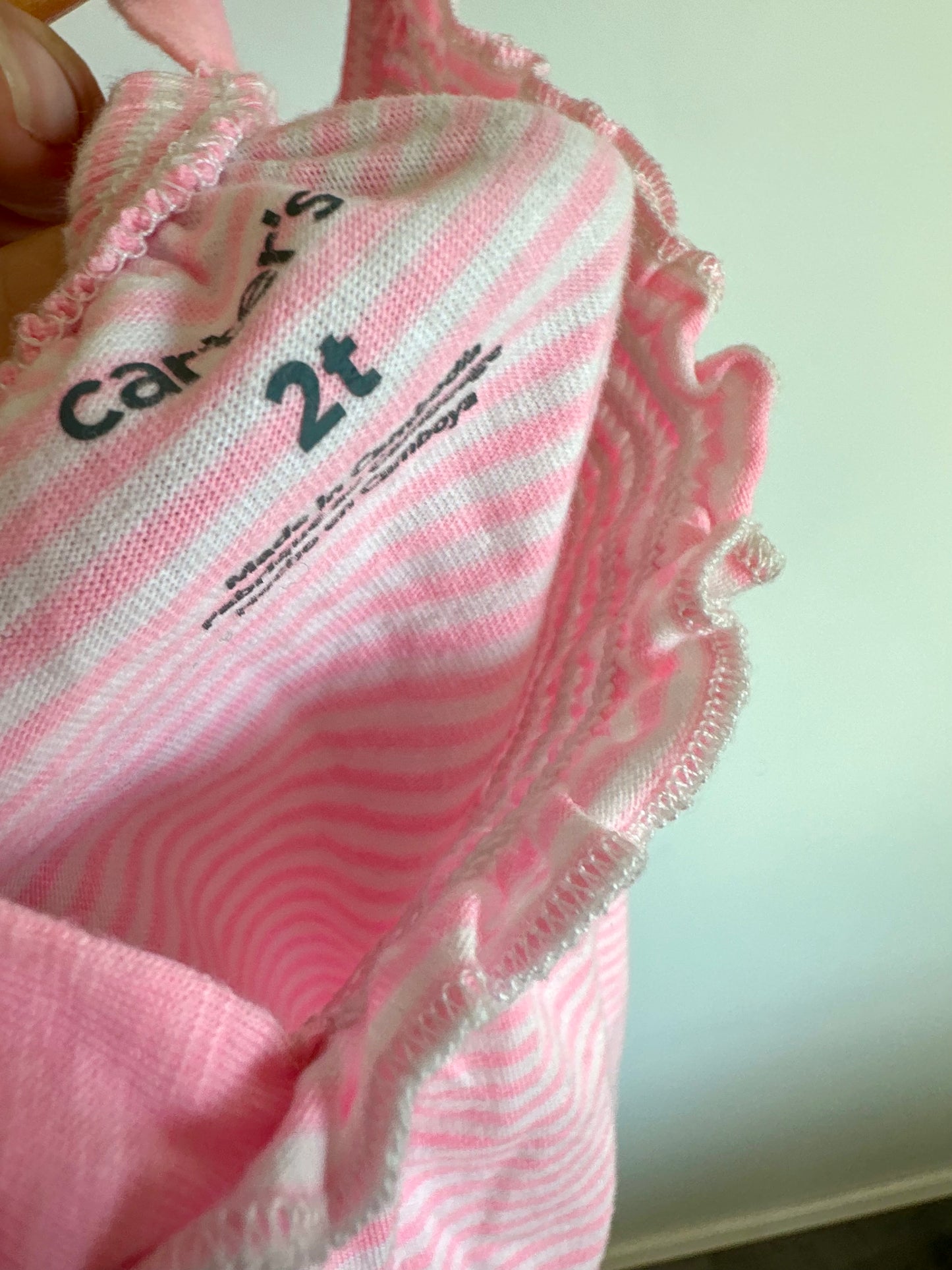 Pink Striped Tank / 2T
