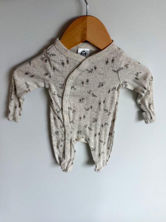 Grey Woodlands Snap Sleeper / 0m