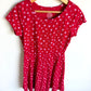 Red Floral T-Shirt Dress / 7-8 years