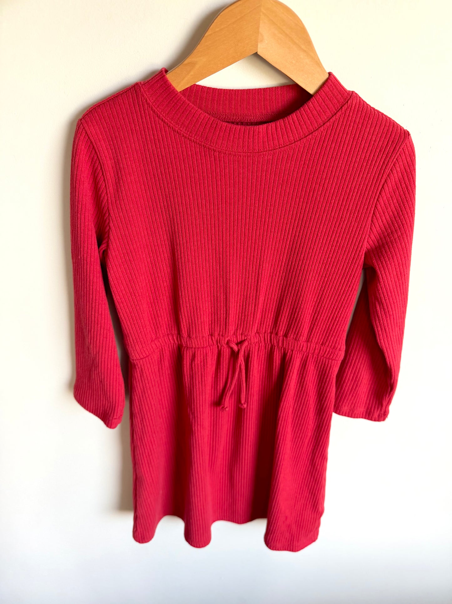 Red Adjustable Waist Dress / 6-7 years