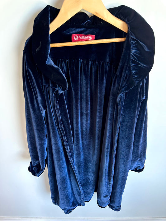 Redfish Kids Royal Blue Velour Cloak / 10 years