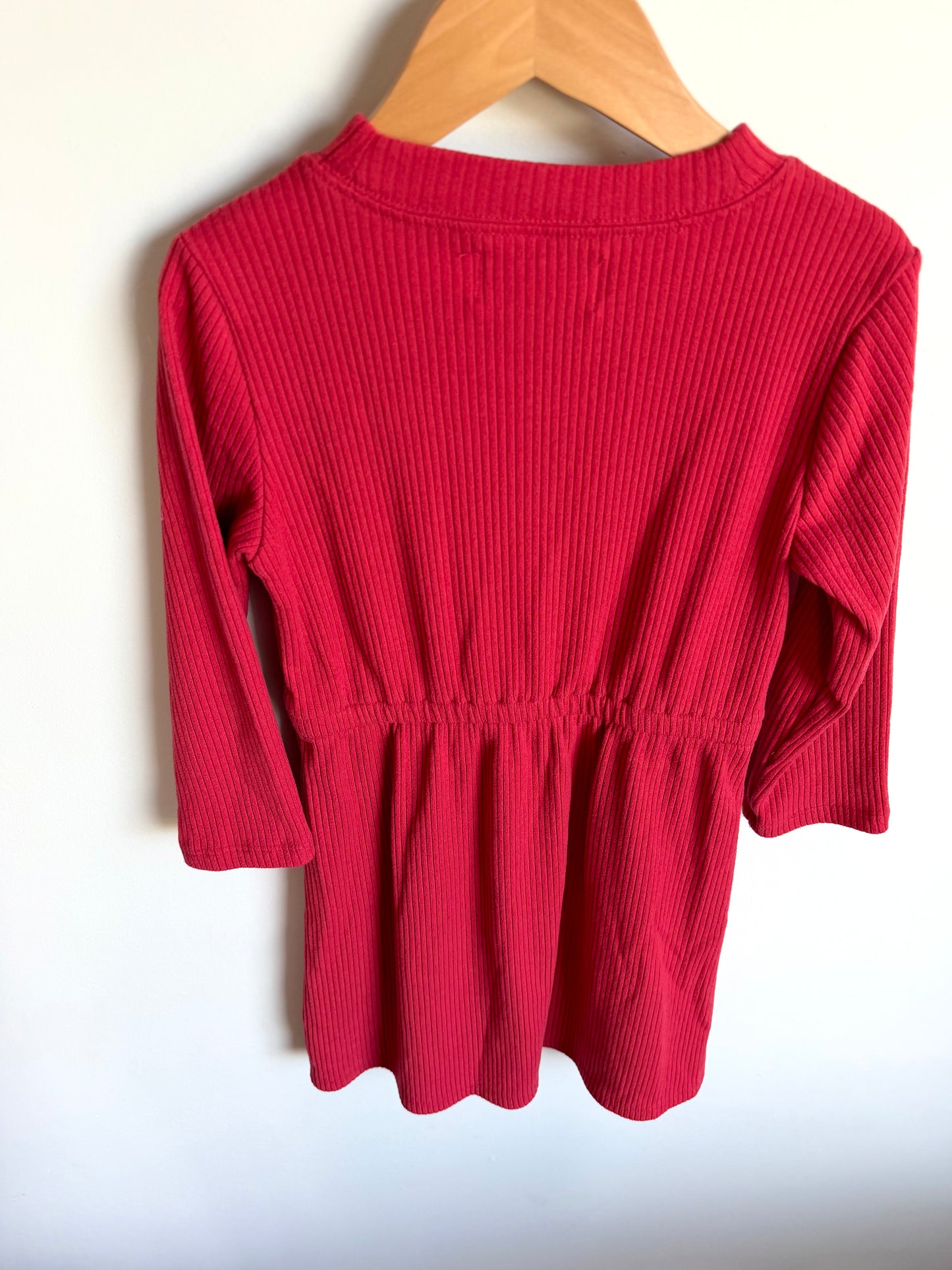 Red Adjustable Waist Dress / 6-7 years