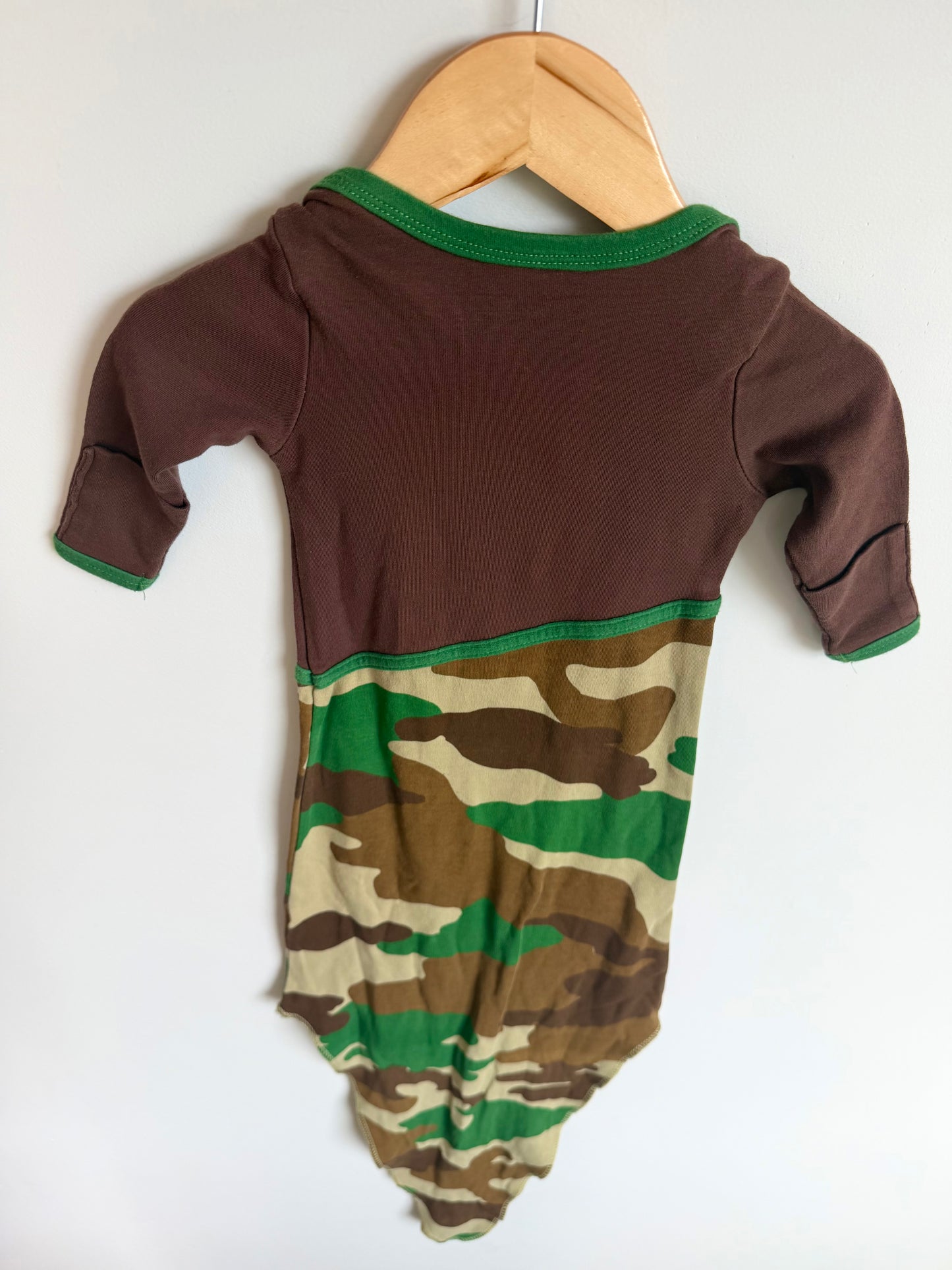 Cotton Deer Camo Gown / 0-9m