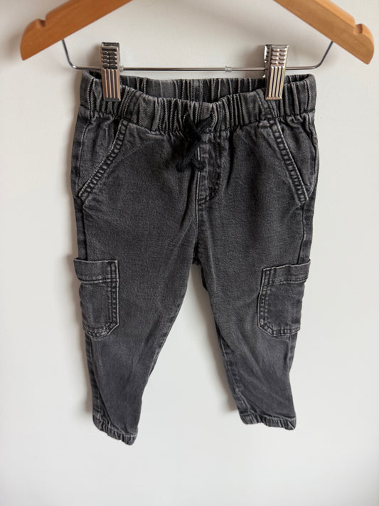 Grey Denim Tapered Pants / 3T