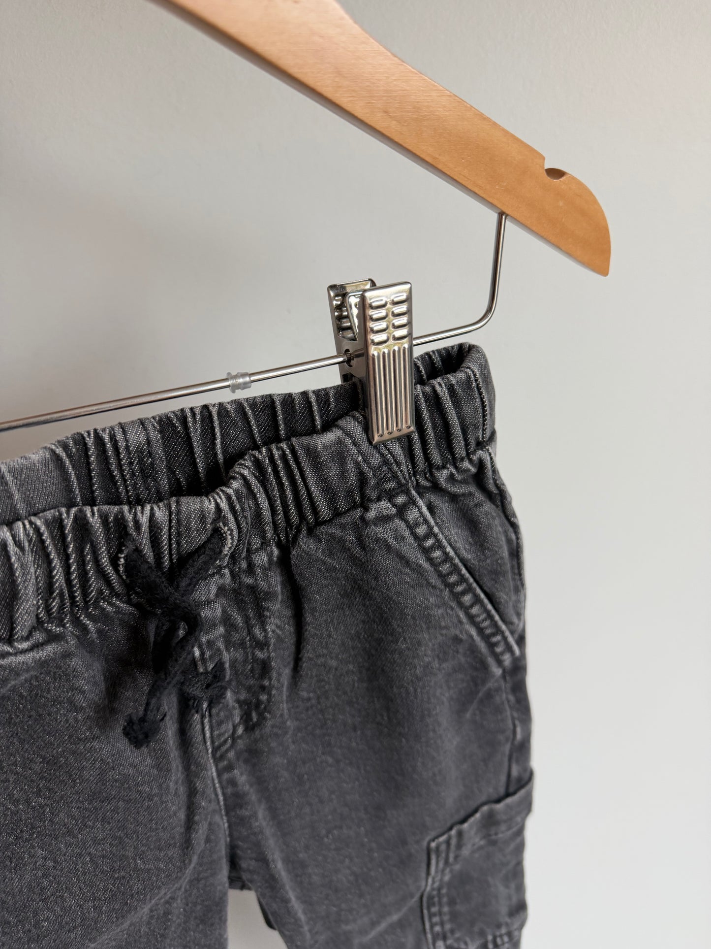 Grey Denim Tapered Pants / 3T
