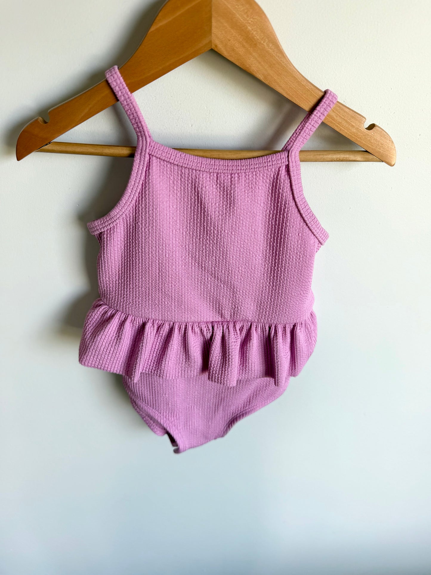 Pink Ruffle Waist Swimsuit / 24m