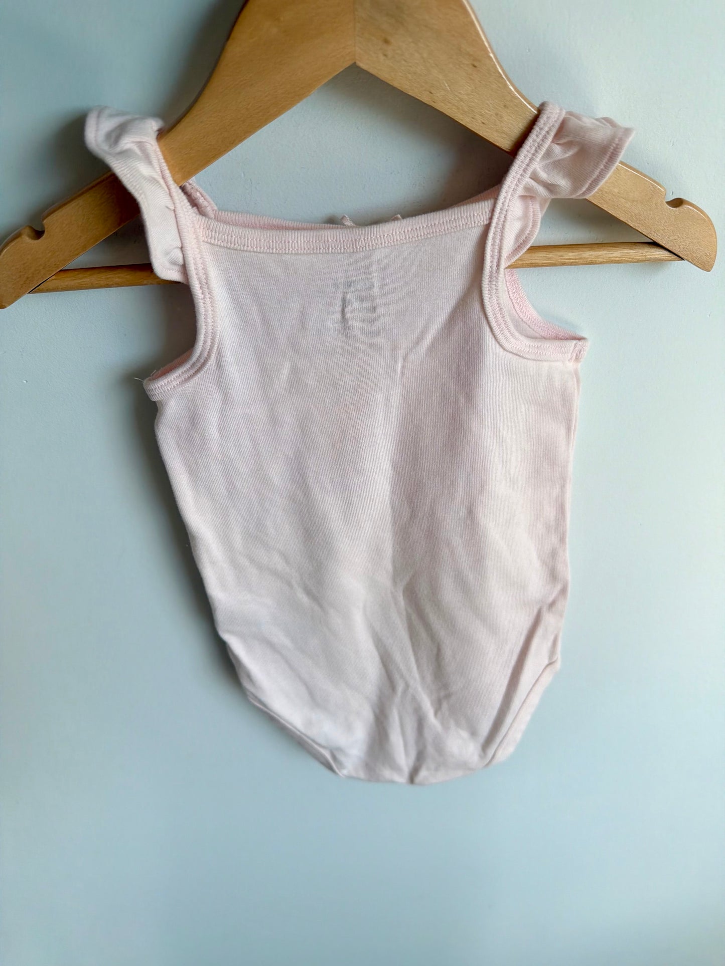 Pink Ruffle Sleeve Bodysuit / 18m