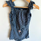 Chambray Dotted Romper / 4T