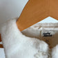 White Fuzzy Bow Vest / 9m