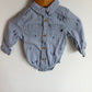 Tree Collared Button Up Bodysuit / 9m
