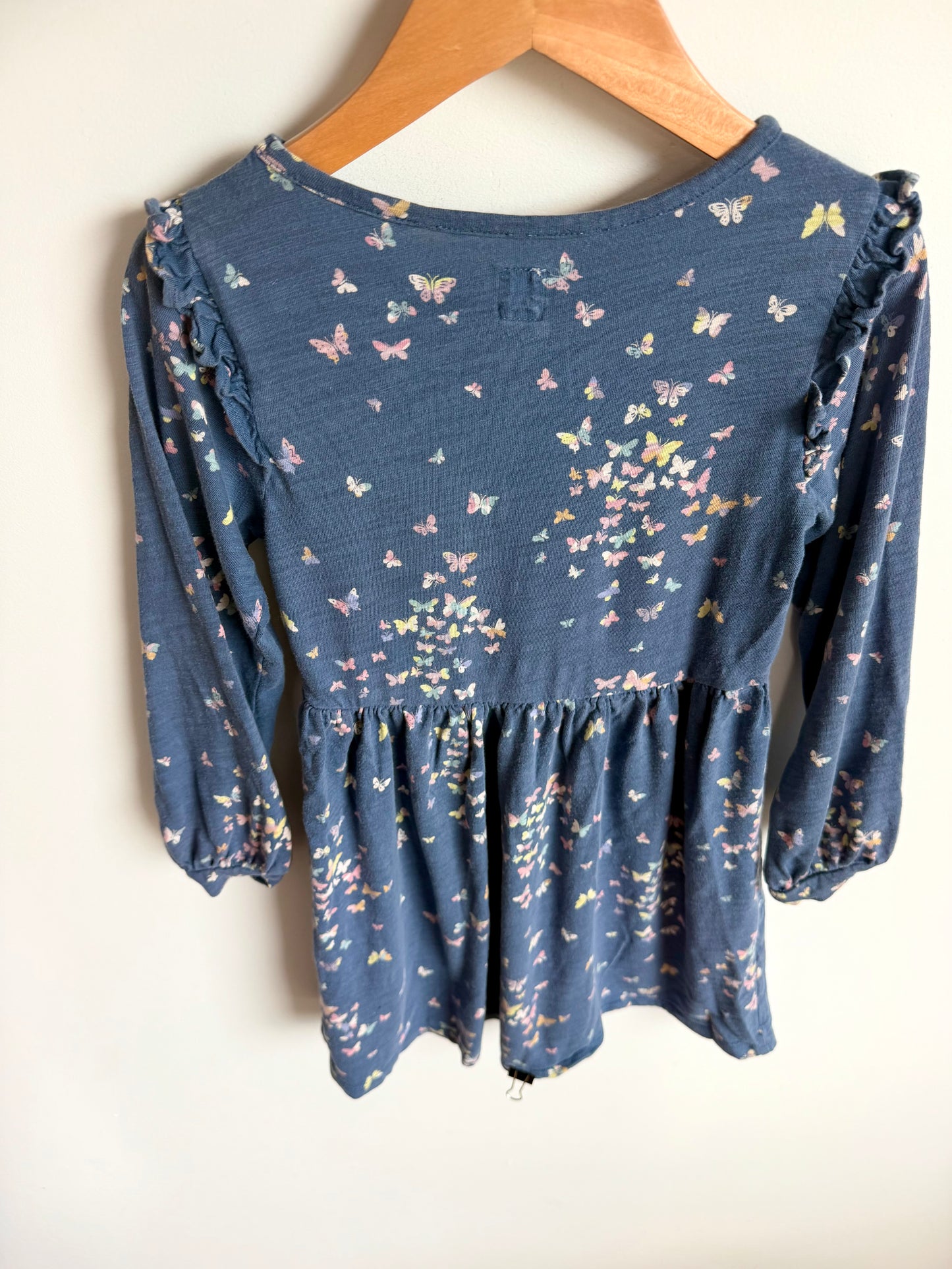 Butterfly Long Sleeve Dress / 4T