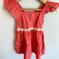 Dotted Peach Daisy Dress / 18m