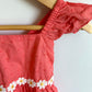 Dotted Peach Daisy Dress / 18m