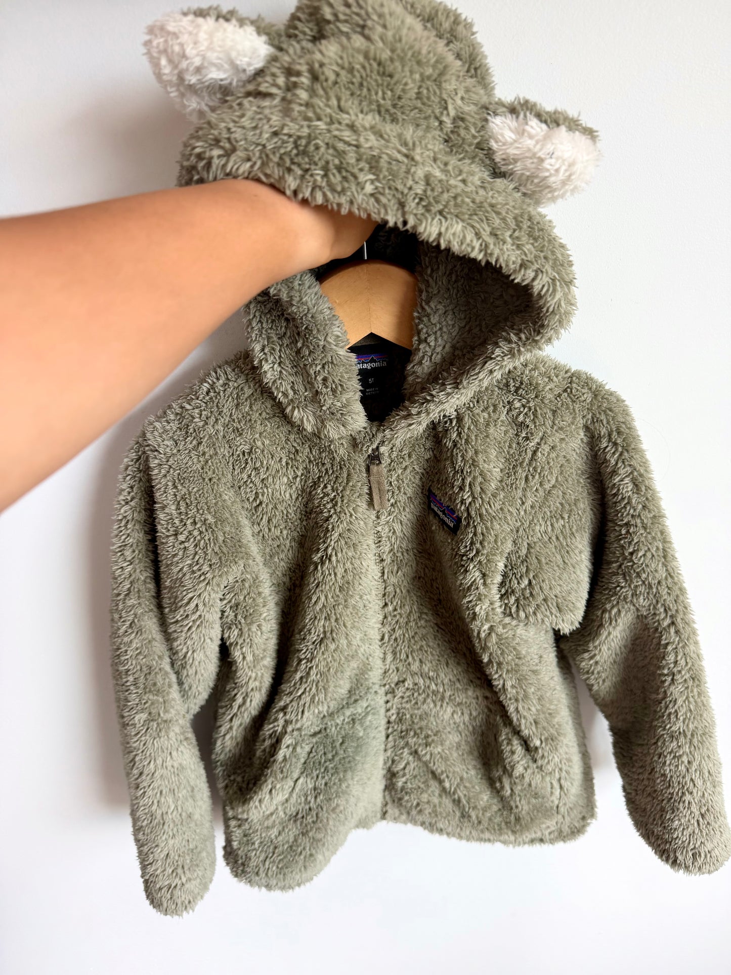 Patagonia Green Hood Sweater / 4-5T