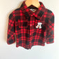 HBC Fleece Plaid Long Sleeve / 12-18m